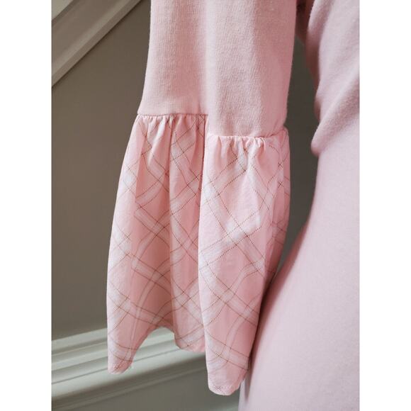 Crown & Ivy Womens Pink Cotton Long Sleeve Round Neck Top Blouse Size Small - Picture 4 of 10